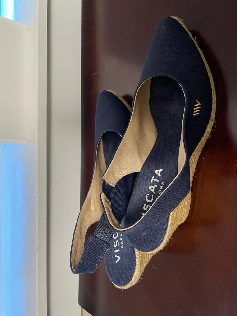 Wedge Espadrille Slingback in Navy - Women's